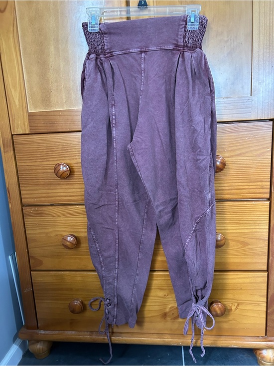 Free People Pants - Free People FP One Smocked Burgundy pant